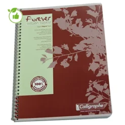 10 Cahiers à Spirale 180 Pages 5 X 5 Format A4 Forever Coloris Assortis, Le Lot