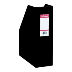 10 Porte Revues Dos 10 Cm En PVC Esselte Coloris Classique Noir