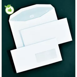 1000 Enveloppes C5/6 Extra Blanches La Couronne Pour Mise Sous Pli Automatique Multimachine 114 X 229 Mm Sans Fenêtre Vélin 80 G