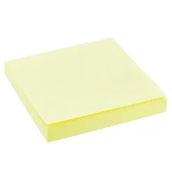 12 Blocs Notes Repositionnables 76 X 76 Mm Coloris Jaune