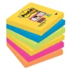 12 Blocs Notes Repositionnables Post-it® Super Sticky Carnival 76 X 76 Mm
