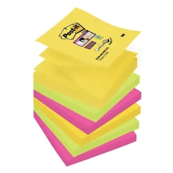 12 Blocs Recharges Notes Repositionnables Z-notes Super Sticky Post-it® Carnival 76 X 76 Mm