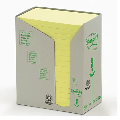 16 Blocs Notes Repositionnables Post-it® Recyclées Jaune 76 X 127 Mm 2 16 Blocs Notes Repositionnables Post-it® Recyclées Jaune 76 X 127 Mm – Image 2