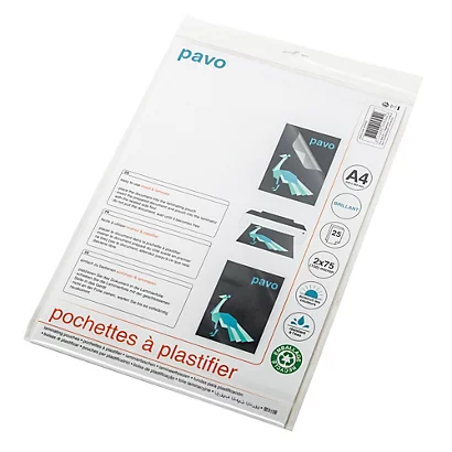 25 Pochettes De Plastification à Chaud 2 X 75 Microns Format A4, Le Sachet 4 25 Pochettes De Plastification à Chaud 2 X 75 Microns Format A4, Le Sachet – Image 4