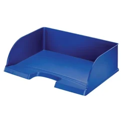 4 Bacs à Courrier Jumbo Portrait à L'italienne Leitz Plus Coloris Bleu