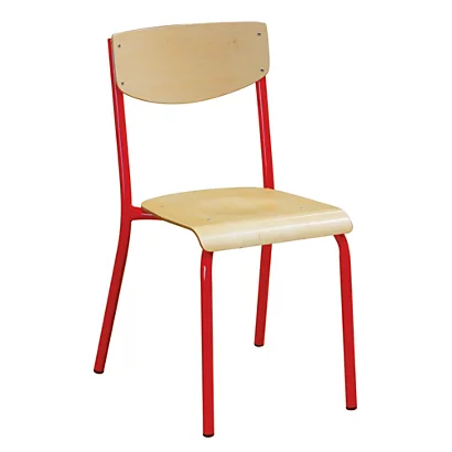 4 Chaises Scolaires Pieds Rouges 1 4 Chaises Scolaires Pieds Rouges