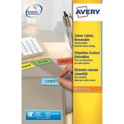 480 étiquettes Adhésives Laser Coloris Jaune L6035 Avery, La Boîte