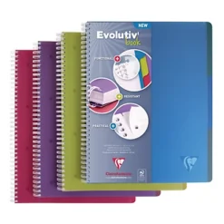 5 Cahiers Reliure Spirale 180 Pages Format A5 Evolutiv'Book, Le Lot