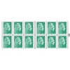 5 Carnets De 12 Timbres Postaux Autocollants Marianne Lettre Verte 20 G