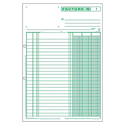5 Manifolds Autocopiants Pré-imprimés Factures Dupli 29,7 X 21 X Exacompta, Le Lot 2 5 Manifolds Autocopiants Pré-imprimés Factures Dupli 29,7 X 21 X Exacompta, Le Lot – Image 2