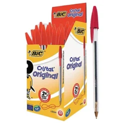 50 Stylos-bille Bic® Cristal Coloris Rouge