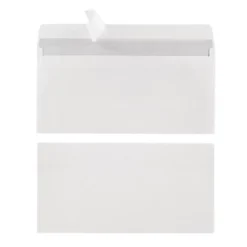 500 Enveloppes DL Blanches 1er Prix à Bande Protectrice 110 X 220 Mm Sans Fenêtre Vélin 80 G