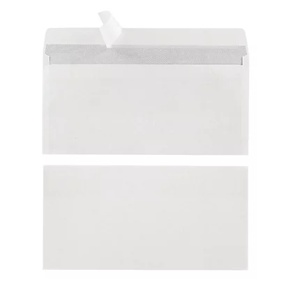 500 Enveloppes DL Blanches 1er Prix à Bande Protectrice 110 X 220 Mm Sans Fenêtre Vélin 80 G 1 500 Enveloppes DL Blanches 1er Prix à Bande Protectrice 110 X 220 Mm Sans Fenêtre Vélin 80 G