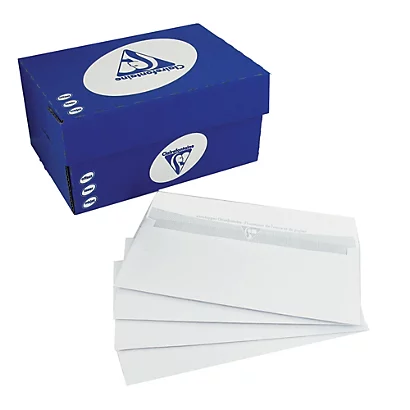 500 Enveloppes DL Blanches Clairefontaine à Bande Protectrice 110 X 220 Mm Avec Fenêtre 35 X 100 Mm Vélin 80 G 1 500 Enveloppes DL Blanches Clairefontaine à Bande Protectrice 110 X 220 Mm Avec Fenêtre 35 X 100 Mm Vélin 80 G
