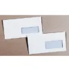 500 Enveloppes DL Blanches La Couronne à Bande Protectrice 110 X 220 Mm Avec Fenêtre 45 X 100 Mm Vélin 80 G