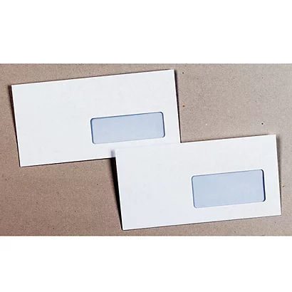 500 Enveloppes DL Blanches La Couronne à Bande Protectrice 110 X 220 Mm Avec Fenêtre 45 X 100 Mm Vélin 80 G 1 500 Enveloppes DL Blanches La Couronne à Bande Protectrice 110 X 220 Mm Avec Fenêtre 45 X 100 Mm Vélin 80 G