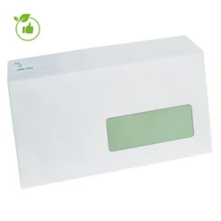 500 Enveloppes DL Extra Blanches Erapure GPV à Bande Protectrice 110 X 220 Mm Avec Fenêtre 35 X 100 Mm Papier 100% Recyclé 80 G