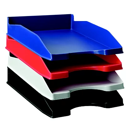 6 Bacs à Courrier Raja, Matière Polystyrène, Coloris Noir Opaque 2 6 Bacs à Courrier Raja, Matière Polystyrène, Coloris Noir Opaque – Image 2