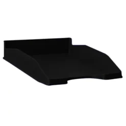 6 Bacs à Courrier Raja, Matière Polystyrène, Coloris Noir Opaque