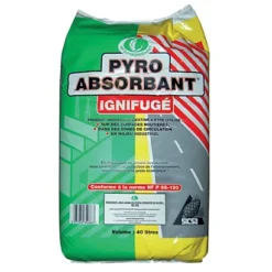 Absorbant Granulés Pyro Absorbant Ignifugé En Sac De 40 L