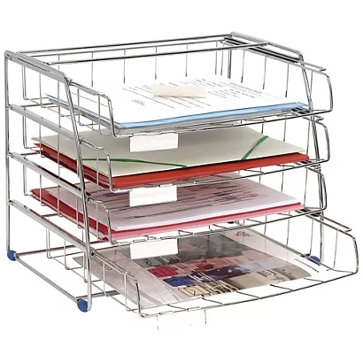 Alba Corbeille à Courrier En Fil Métal Chromé - Ht. 18,5 Cm 3 Alba Corbeille à Courrier En Fil Métal Chromé - Ht. 18,5 Cm – Image 3