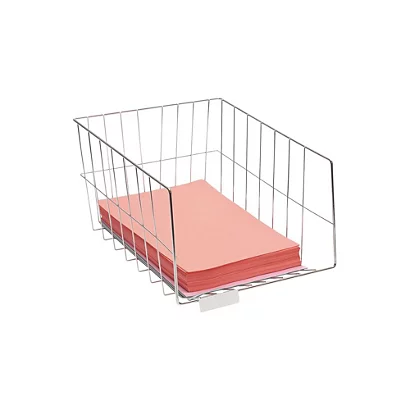 Alba Corbeille à Courrier En Fil Métal Chromé - Ht. 18,5 Cm 6 Alba Corbeille à Courrier En Fil Métal Chromé - Ht. 18,5 Cm – Image 6