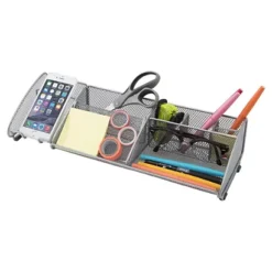 ALBA Organiseur De Bureau Meshboard, 9 Compartiments, En Métal Mesh Gris