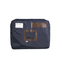 Alba Sacoche Navette à Courrier En Nylon Imperméable Avec Soufflet - 42x32x5 Cm Bleu