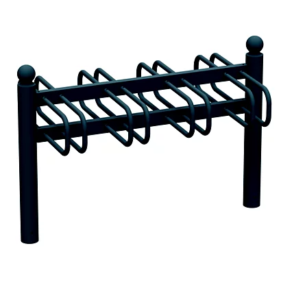 Appui-velos à Sceller Cyclo Opus Tete Boule - 2x4 Arceaux, Anthracite Mat 7016 1 Appui-velos à Sceller Cyclo Opus Tete Boule - 2x4 Arceaux, Anthracite Mat 7016