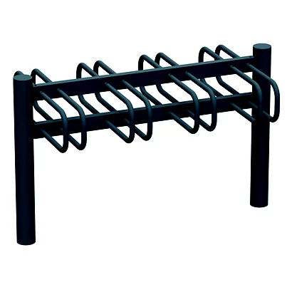 Appui-velos à Sceller Cyclo Tenor Tete Bombee - 2x4 Arceaux, Anthracite Mat 7016 1 Appui-velos à Sceller Cyclo Tenor Tete Bombee - 2x4 Arceaux, Anthracite Mat 7016