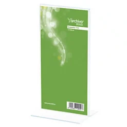 ARCHIVO200 Archivo 2000 Présentoir De Document Vertical Double Face Format 1/3 De A4 - Transparent (lot De 3)