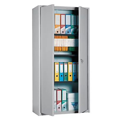 Armoire Haute Primo, 3 Tablettes, Coloris Gris 1 Armoire Haute Primo, 3 Tablettes, Coloris Gris