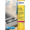 Avery L6013 Etiquettes Permanentes Et Ultra-résistantes Pour Imprimantes Laser Noir Et Blanc, 210 X 297 Mm, 20 Feuilles, 1 étiquette Par Feuille, Argent