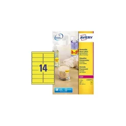 Avery L7263Y Etiquettes Enlevables 99,1 X 38,1 Mm Jaune Fluorescent Imprimantes Jet D'encre Et Laser - 25 Feuilles - 350 étiquettes -Fournitures Bureau Boutique avery l7263y etiquettes enlevables 99 1 x 38 1 mm jaune fluorescent imprimantes jet encre laser 25 feuilles 350 tiquettes 4809500 2