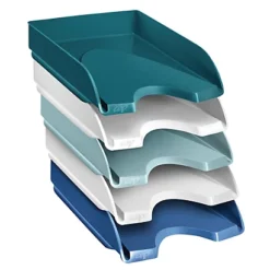 Bacs à Courrier CEP Riviera Bleu Et Blanc, Lot De 5