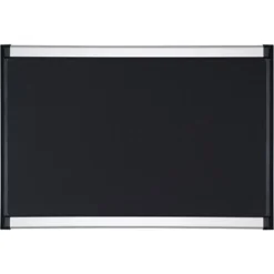 Bi-Office Tableau D'affichage En Mousse Texturée, Cadre Aluminium Et Plastique, Noir, 1 200 X 900 Mm