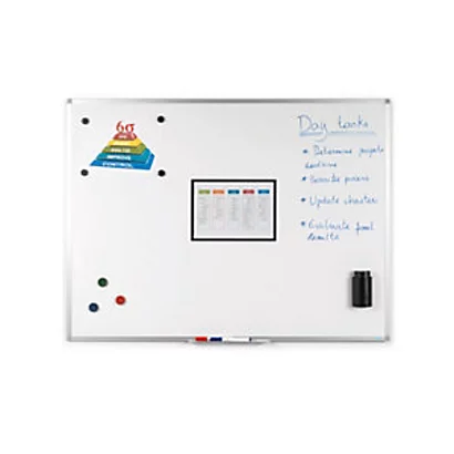 BI-OFFICE Tableau Blanc Magnétique Effaçable à Sec Surface émaillée - 90 X 120 Cm - Cadre Aluminium 1 BI-OFFICE Tableau Blanc Magnétique Effaçable à Sec Surface émaillée - 90 X 120 Cm - Cadre Aluminium