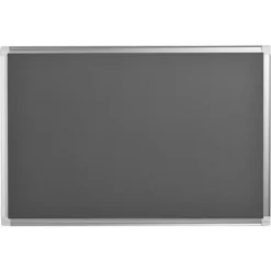 Bi-Office Tableau En Feutrine Maya New Generation, Cadre En Aluminium, Gris, 900 X 600 Mm