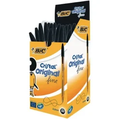 BIC 50 Cristal® Fine Stylos Bille Pointe Fine 0,8 Mm Noir Boîte De 50 -Fournitures Bureau Boutique bic 50 cristal fine stylos bille pointe fine 0 8 mm noir bo 50 3793400 6