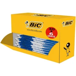 BIC Atlantis™ Stylo Bille Rétractable Pointe Moyenne 1 Mm - Bleu (boîte 36 Unités)