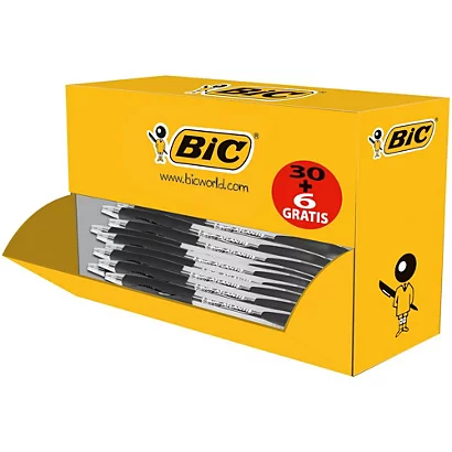 BIC Atlantis™ Stylo Bille Rétractable Pointe Moyenne 1 Mm - Noir (boîte 36 Unités) 1 BIC Atlantis™ Stylo Bille Rétractable Pointe Moyenne 1 Mm - Noir (boîte 36 Unités)