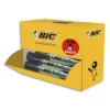 BIC Marqueurs Permanents Onyx Marker 1481, Pointe Biseautée 4 - 7,5 Mm, Corps Métal, Encre Noire - Lot De 20 + 4 Gratuits