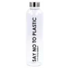 Bouteille En Verre Transparent Say No To Plastic Yoko Design, 750 Ml