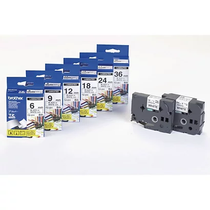 Brother Rouleau De Ruban Adhésif Laminé, TZe-651, Noir Sur Jaune, 2,4 Cm X 8 M 3 Brother Rouleau De Ruban Adhésif Laminé, TZe-651, Noir Sur Jaune, 2,4 Cm X 8 M – Image 3