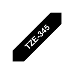 Brother Ruban Titreuse BROTHER - TZe - écriture Blanc / Fond Noir - 18 Mm X 8 M - Modèle TZe-345
