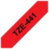 Brother Ruban Titreuse BROTHER - TZe - écriture Noir / Fond Rouge - 18 Mm X 8 M - ModèleTZe-441
