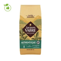 Café En Grains Jacques Vabre Authentique 100% Arabica 1 Kg