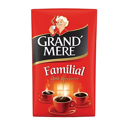Café Moulu Grand Mère Familial, 100% Robusta, 4 X 250 G 1 Café Moulu Grand Mère Familial, 100% Robusta, 4 X 250 G