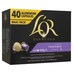 Café L'OR Espresso Lungo Profondo Intensité 8, Boite De 40 Capsules -Fournitures Bureau Boutique caf or espresso lungo profondo intensit 8 boite 40 capsules 817410 2