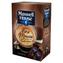 Café Soluble Maxwell House Fine Mousse, Boîte De 100 Sticks